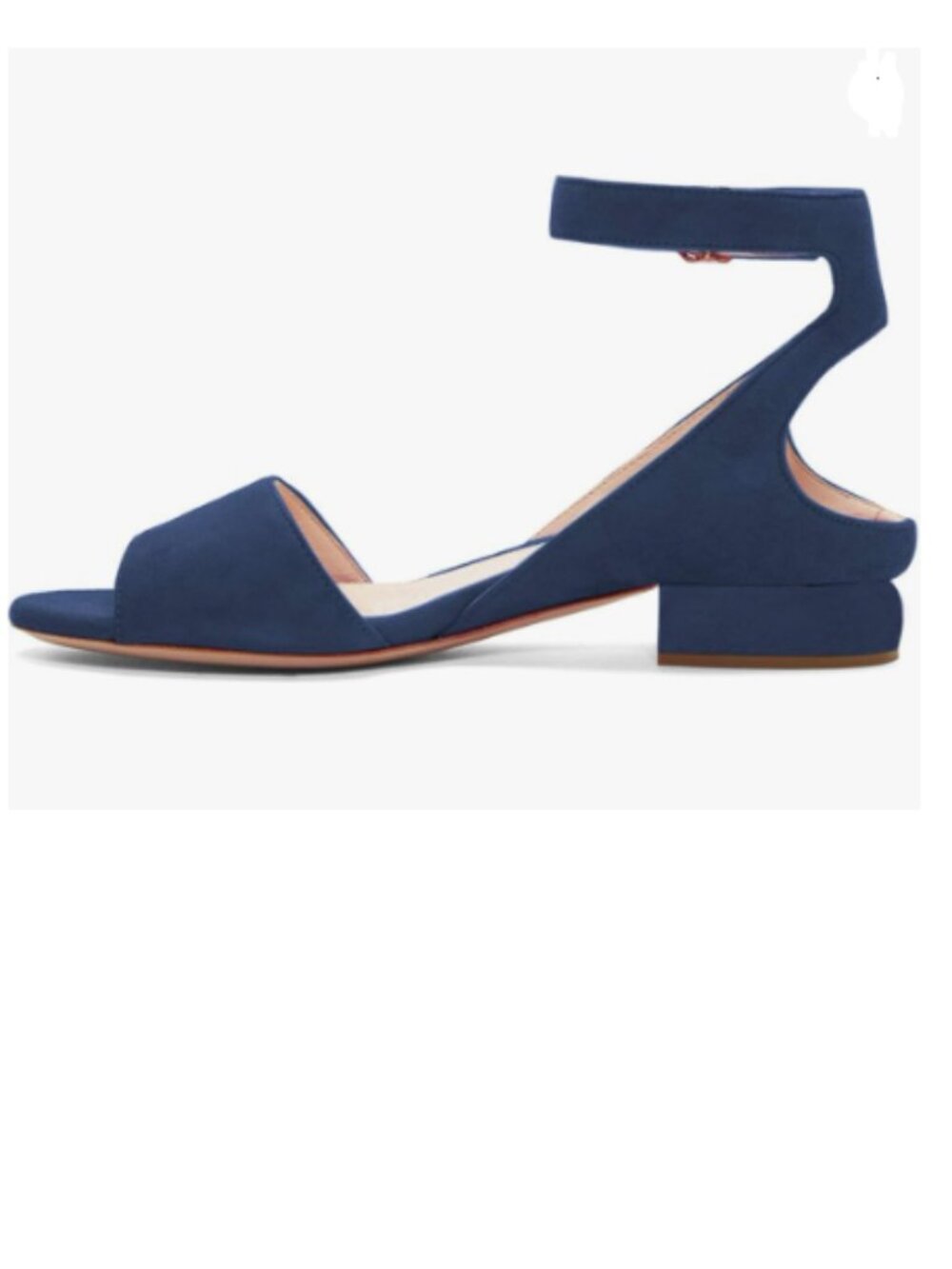 XYD Dark Blue Strappy Low Heel Sandals Open Toe Ankle Strap Dressy Shoes